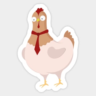 Hen tie Sticker